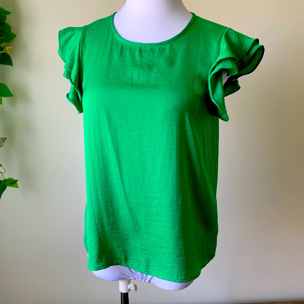 Green Satin Top
